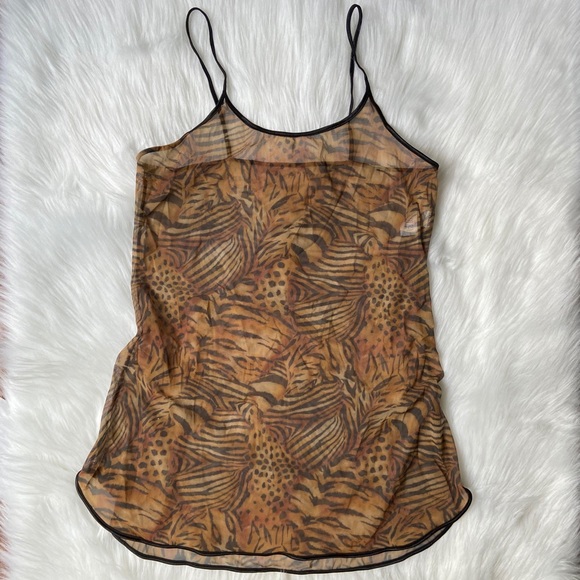 vassarette Other - Vassarette Tiger Print Sheer Cami Slip